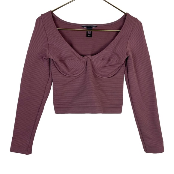 Victoria’s Secret Long Sleeve Mauve Corset Top - Picture 4 of 12